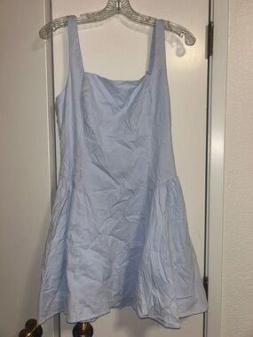 Abercrombie Light Blue Sleeveless drop waist Mini Dress